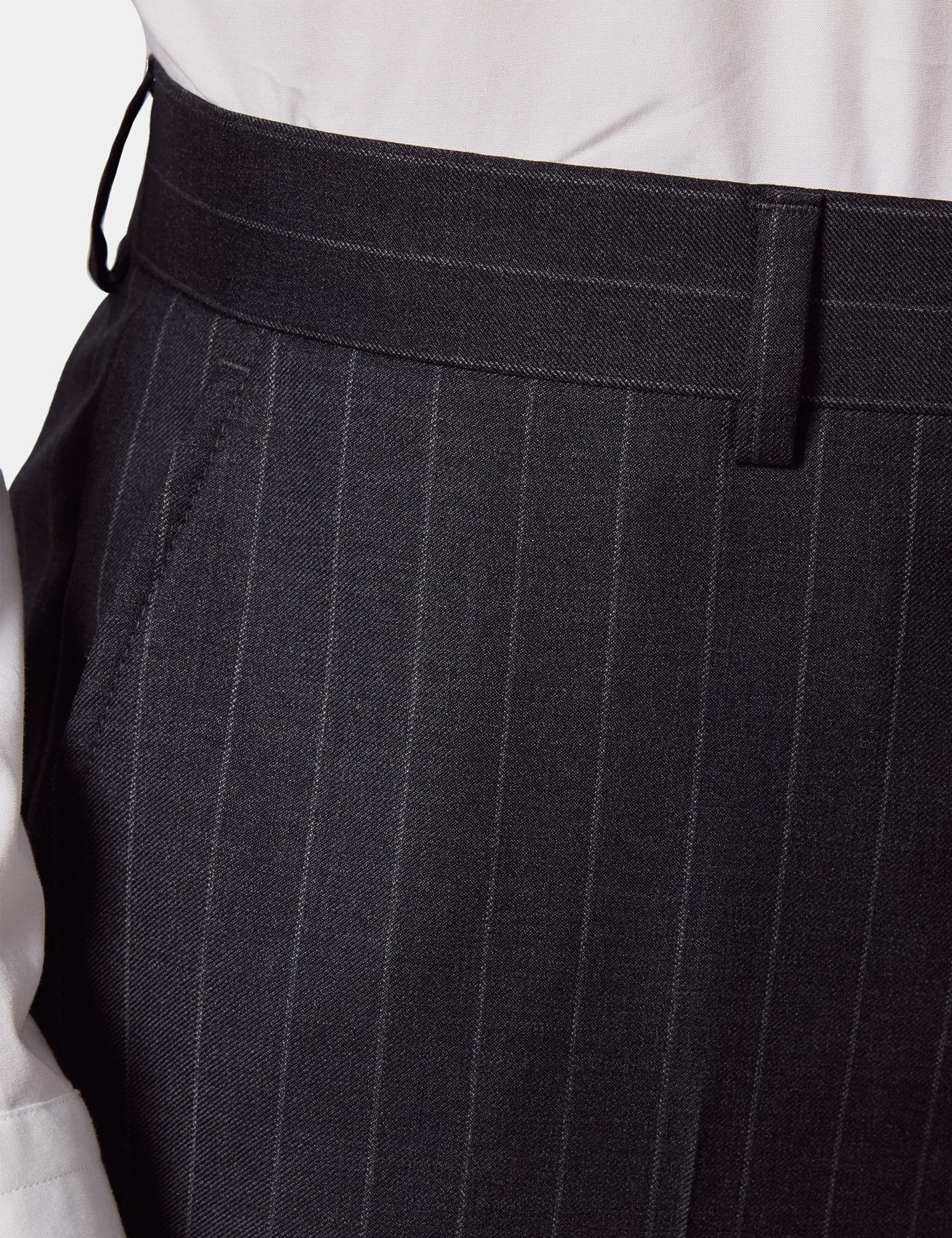 Tailored Fit Charcoal Chalk Stripe 1913 Suit Pants-preview