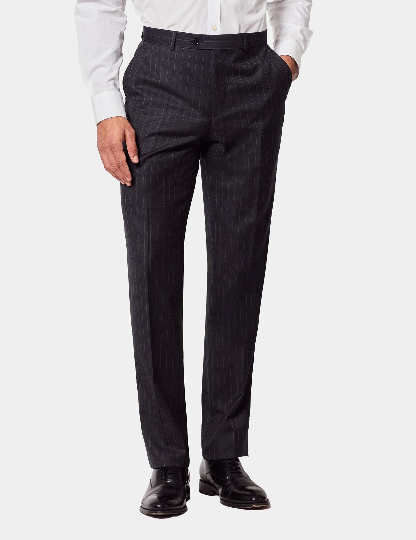 Tailored Fit Charcoal Chalk Stripe 1913 Suit Pants
