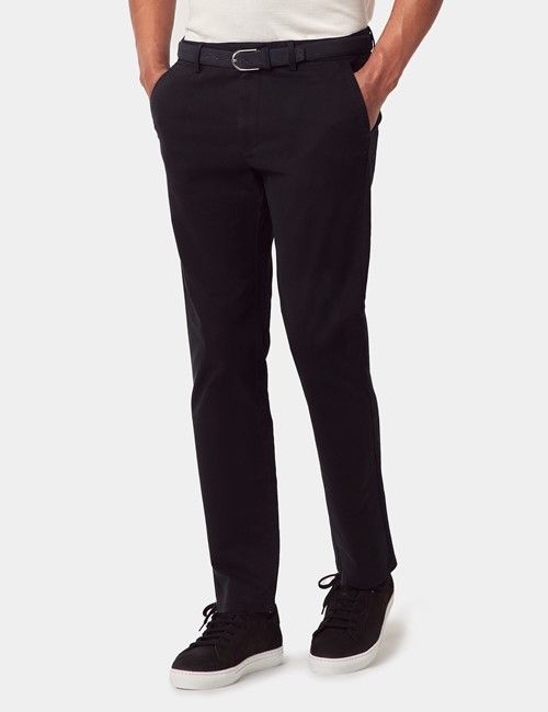 Slim Fit Black Chinos