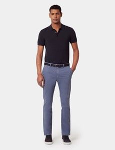 Slim Fit Airforce Blue Garment-Dyed Chinos