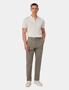 Dusty Olive Garment Dyed Cotton Stretch  Slim Fit Chinos-preview3