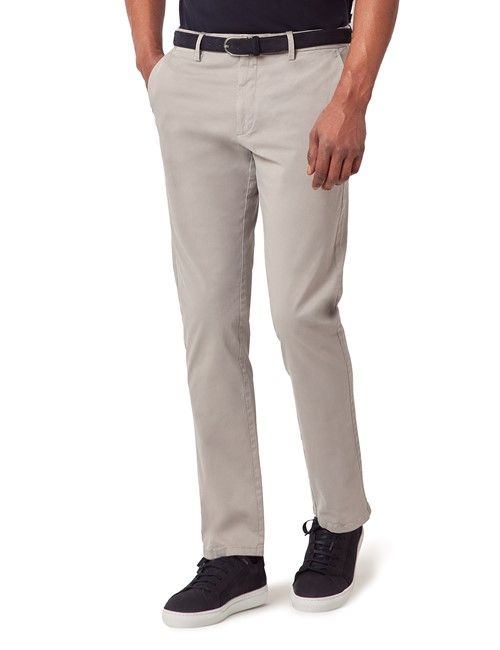 Slim Fit Light Grey Chinos