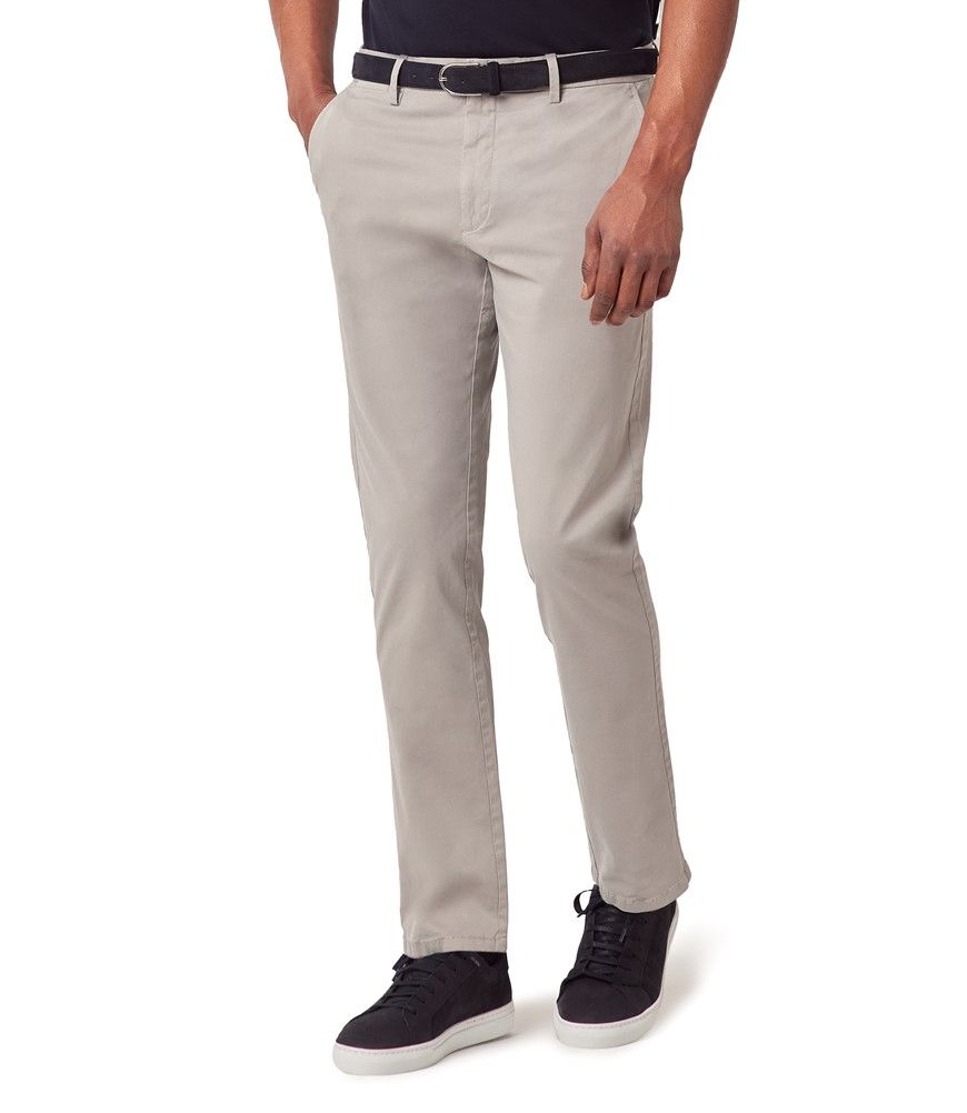 パンツ CHINO TROUSERS GARMENT DYED size2 Men's Tan Garment Dyed Cotton Stretch Slim Fit Chinos| Hawes