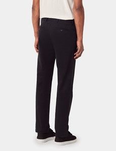 Regular Fit Black Garment-Dyed Chinos