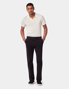 Regular Fit Black Garment-Dyed Chinos