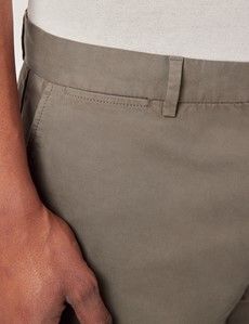 Regular Fit Dusty Olive Garment-Dyed Chinos