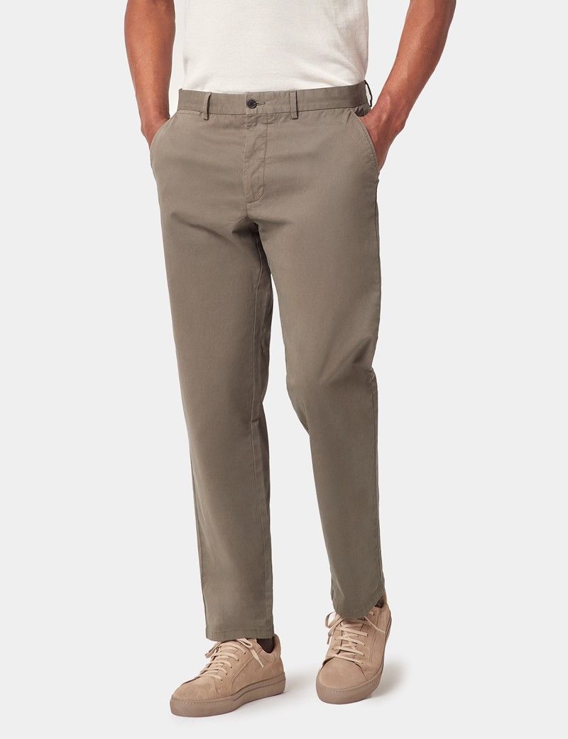 Regular Fit Dusty Olive Chinos