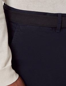 Regular Fit Dark Navy Garment-Dyed Chinos