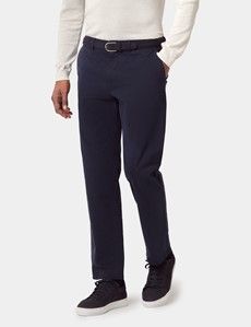 Regular Fit Dark Navy Garment-Dyed Chinos