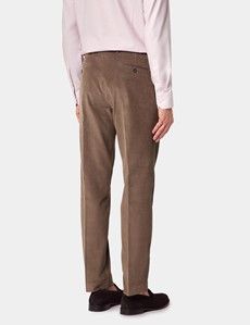 Dark Taupe Corduroy Trousers-preview3