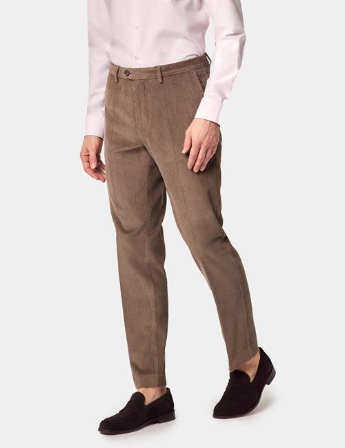 Dark Taupe Corduroy Trousers-preview