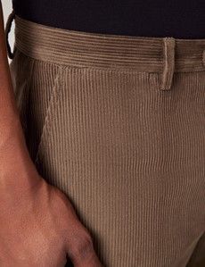 Dark Taupe Corduroy Trousers
