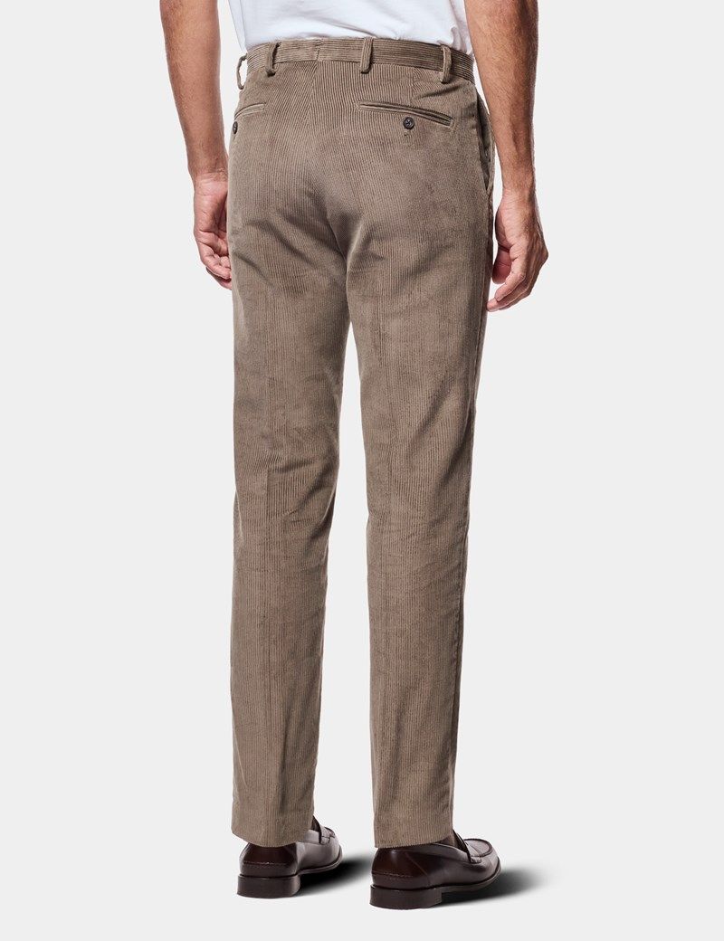Dark Taupe Corduroy Trousers thumbnail 5