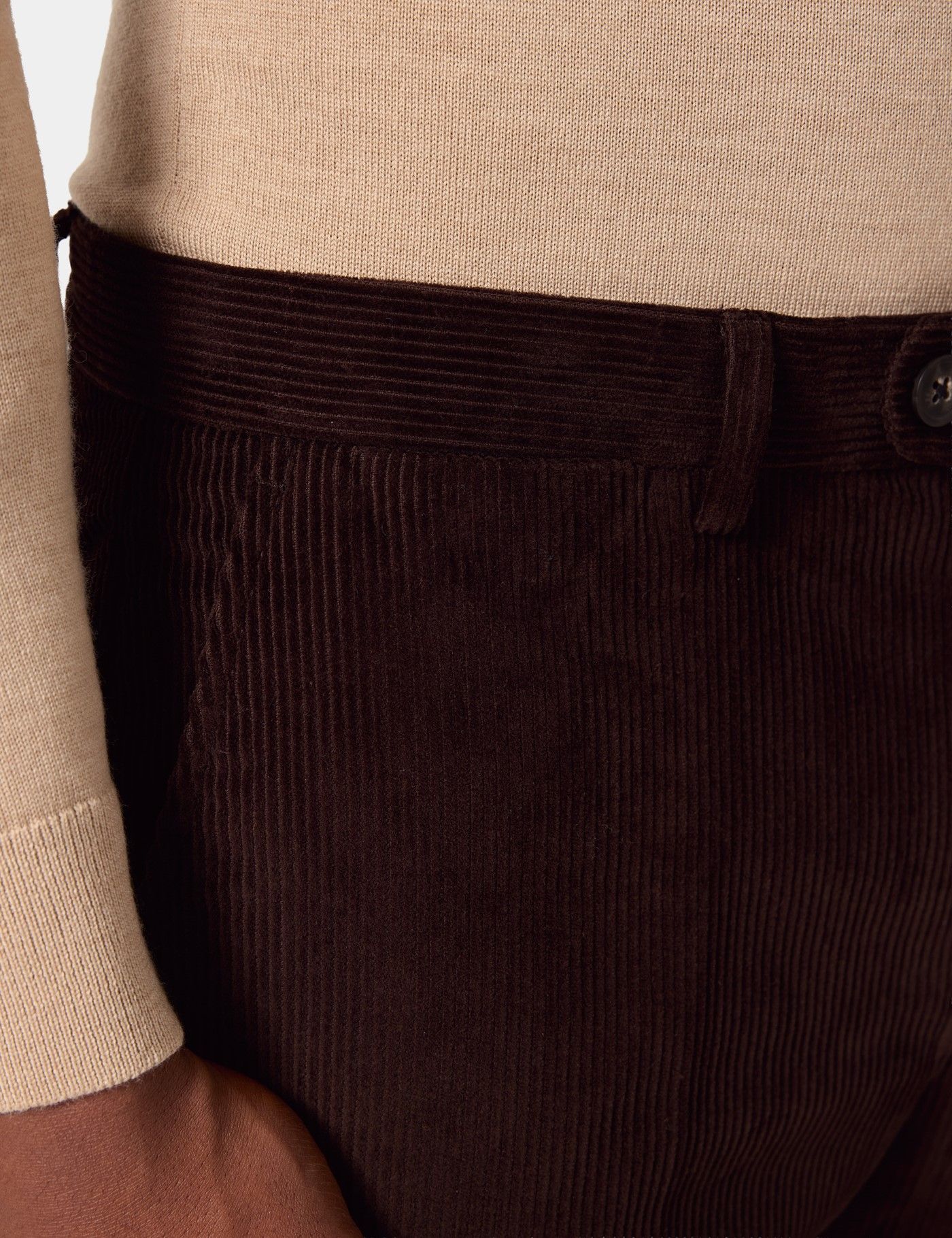 Dark Chocolate Corduroy Trousers-preview