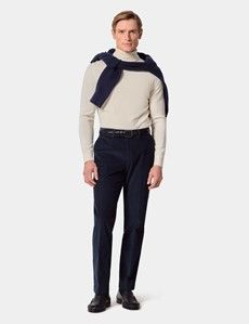 Regular Fit Petrol Blue Corduroy Trousers