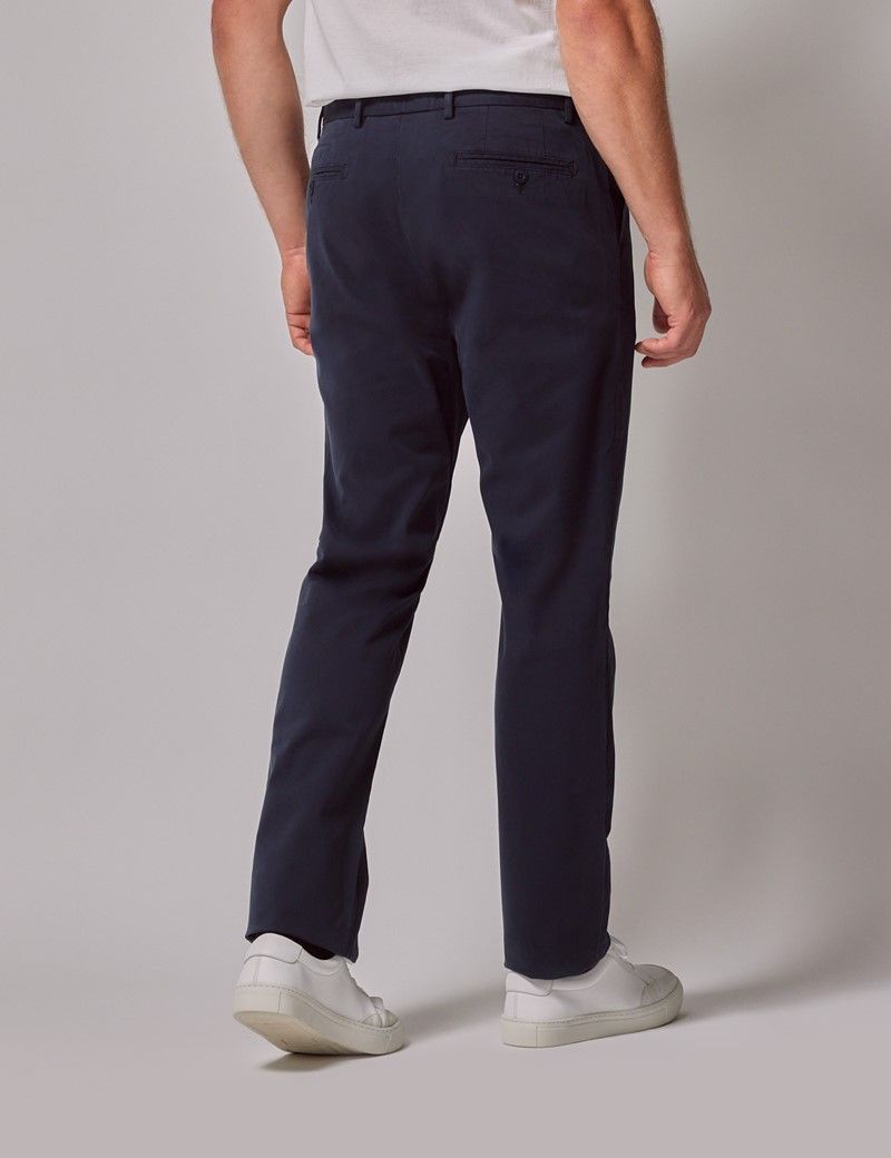 Men's Organic Cotton Stretch Navy Chinos