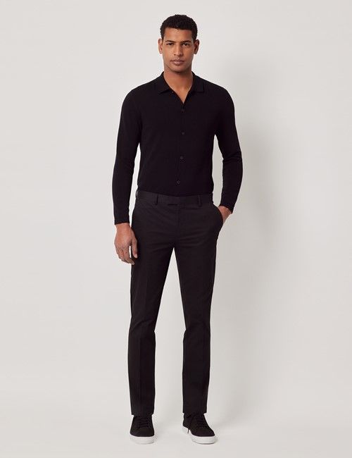Black Slim Smart Chinos