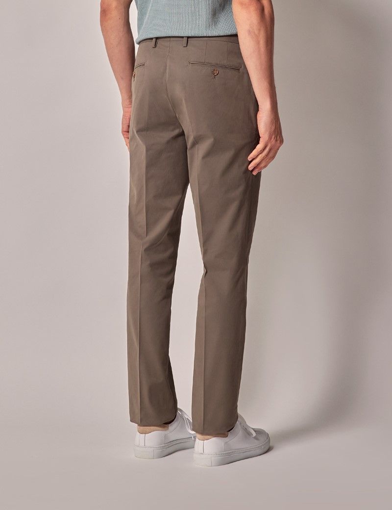 Men's Dusty Olive Slim Smart Chinos | Hawes and Curtis