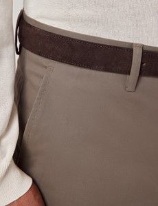 Slim Fit Dusty Olive Smart Chinos