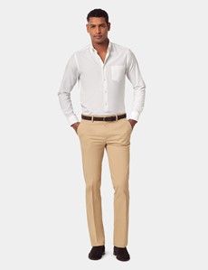 Slim Fit Sand Smart Chinos