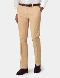 Slim Fit Sand Smart Chinos