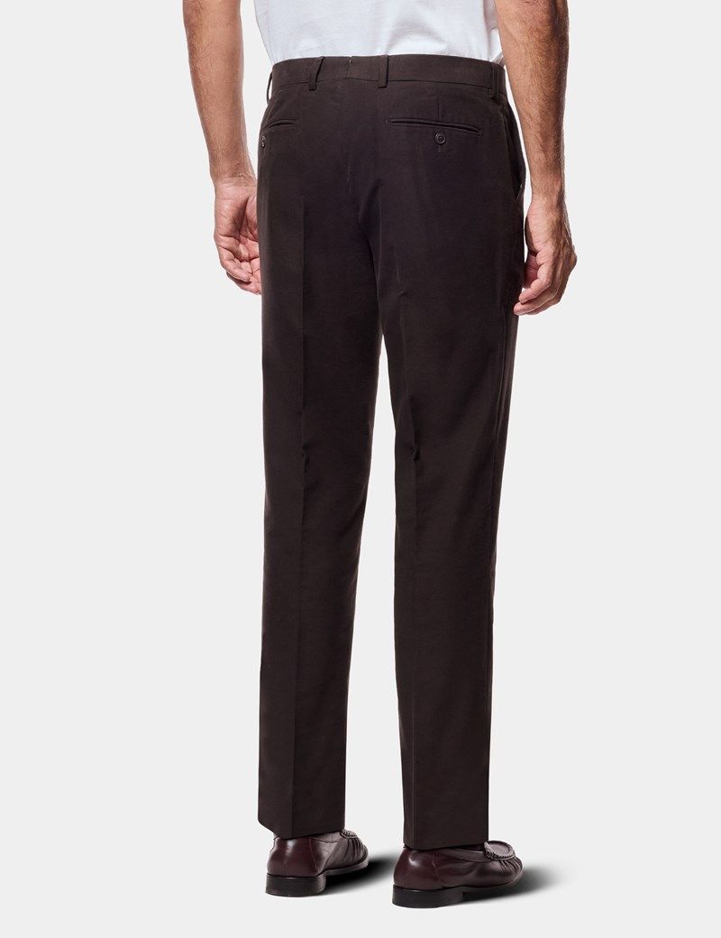 Regular Fit Dark Chocolate Moleskin Trousers thumbnail 4