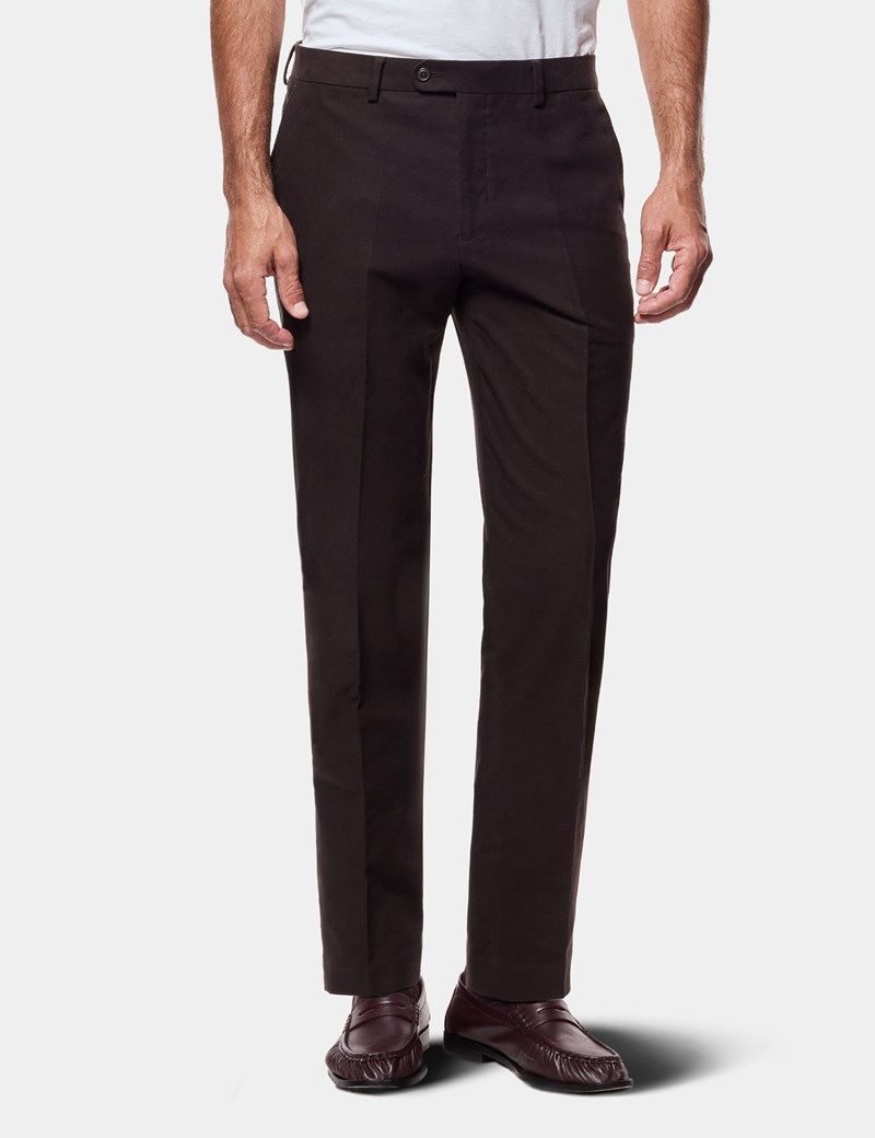 Regular Fit Dark Chocolate Moleskin Trousers thumbnail 2