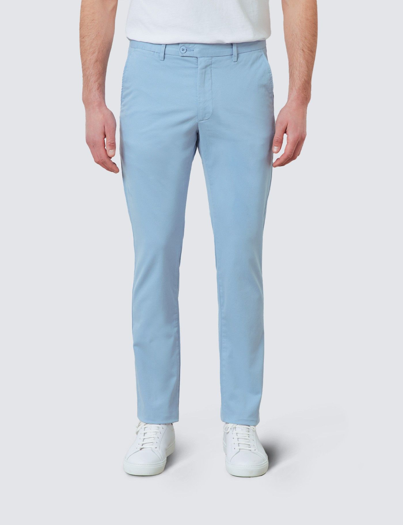 Organic Cotton Men s Chinos in Light Blue Hawes Curtis