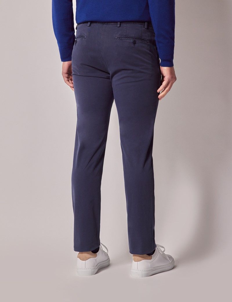 Men's Organic Cotton Stretch Navy Chinos