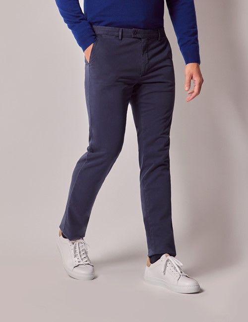 Garment Dyed Stretch Chinos | Hawes & Curtis