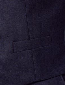 Navy Prince Of Wales Plaid Vest - 1913 Collection-preview2