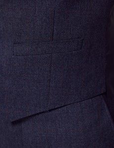 Blue & Red Prince of Wales Plaid Slim Vest-preview3