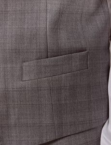 Grey Plaid Tailored Italian Vest - 1913 Collection-preview2