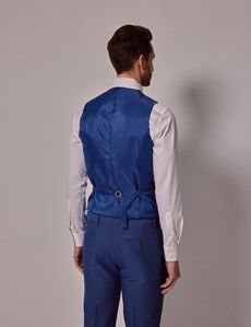 Slim Fit Royal Blue 1913 Linen Waistcoat