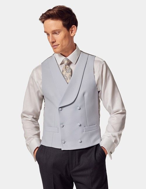 Light Grey Double Breasted Vest – 1913 Collection