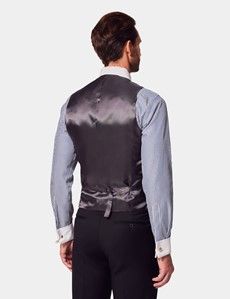 Black Twill Italian Tailored Vest - 1913 Collection-preview3