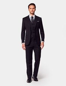 Black Twill Italian Tailored Vest - 1913 Collection-preview4