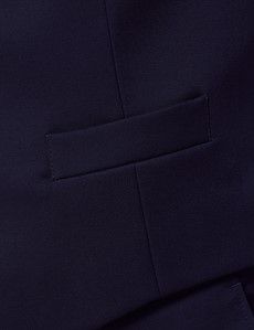 Dark Blue Twill Italian Tailored Vest - 1913 Collection-preview2