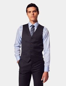 Charcoal Twill Italian Tailored Vest - 1913 Collection