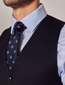 Navy Twill Italian Tailored Vest - 1913 Collection-preview1