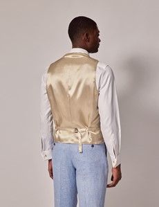 Cream Linen Tailored Italian Vest – 1913 Collection-preview3