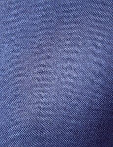 Royal Blue Semi Plain Italian Linen Tailored Fit Waistcoat - 1913 Collection-preview1