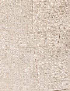 Tailored Fit Natural Linen Herringbone 1913 Vest-preview2