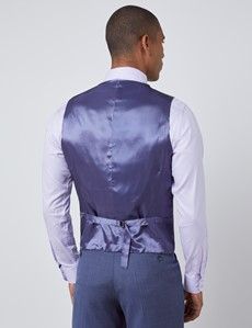 Men's Dark Blue Tailored Fit Italian Waistcoat – 1913 Collection-preview3