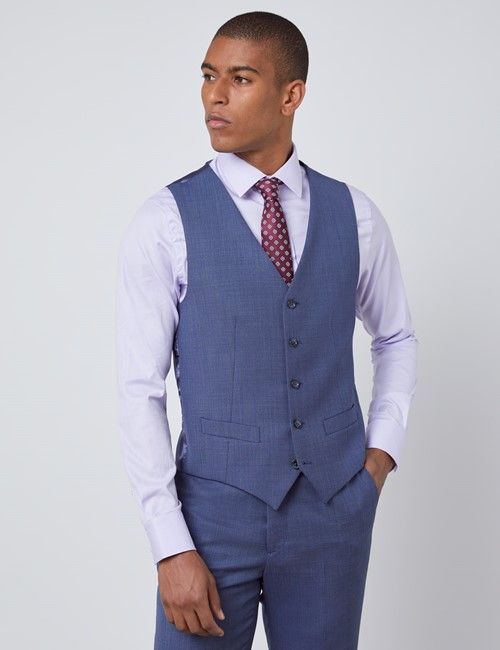 Men's Dark Blue Tailored Fit Italian Waistcoat – 1913 Collection