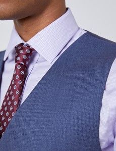 Men's Dark Blue Tailored Fit Italian Waistcoat – 1913 Collection-preview2