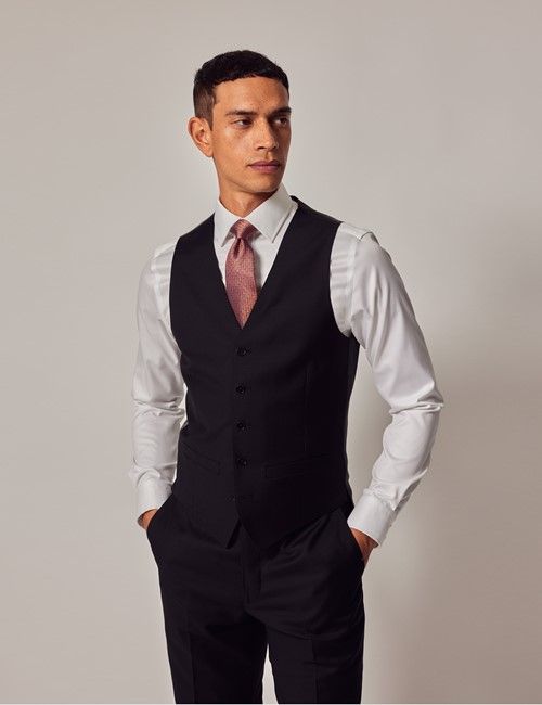 Black Twill Vest