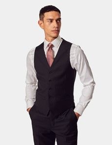 Black Twill Vest