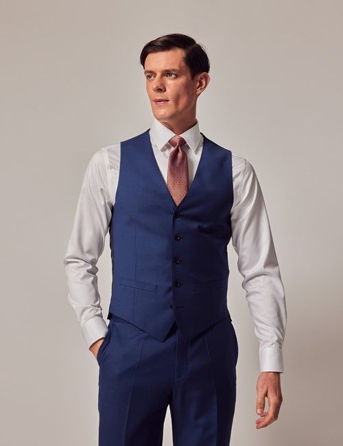 Royal Blue Twill Vest