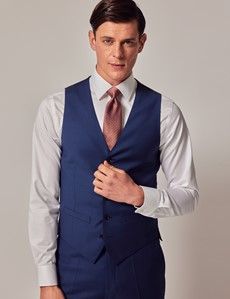Royal Blue Twill Vest-preview4